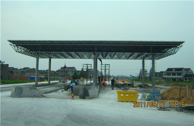 肥城收费站网架工程